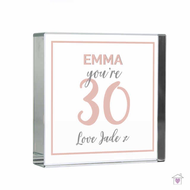 Personalised Birthday Rose Gold Crystal Token - Image 2