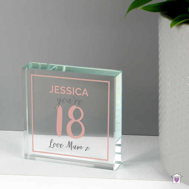 Personalised Birthday Rose Gold Crystal Token - Image 3