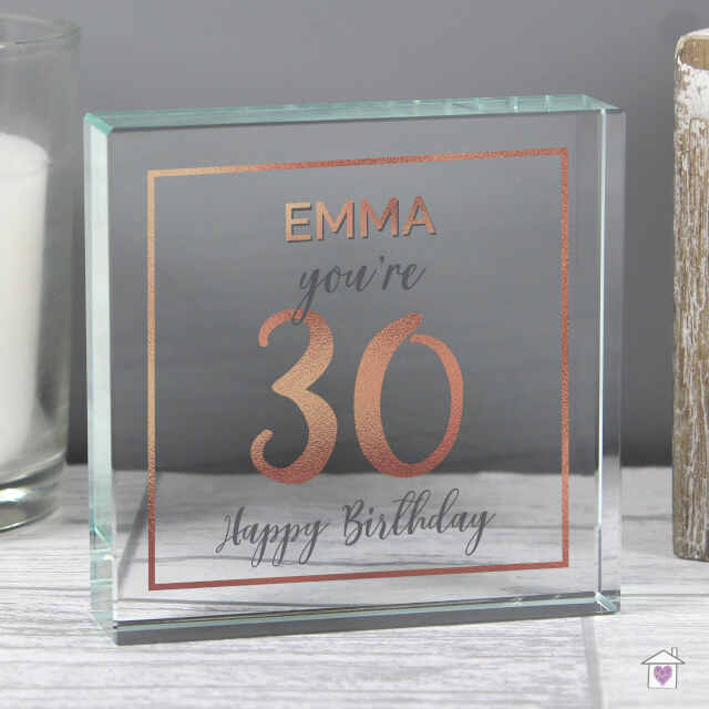 Personalised Birthday Rose Gold Crystal Token - Image 6