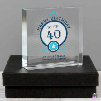 Personalised Birthday Large Crystal Token