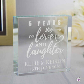 Personalised Anniversary Large Crystal Token