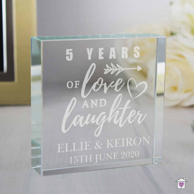 Personalised Anniversary Large Crystal Token