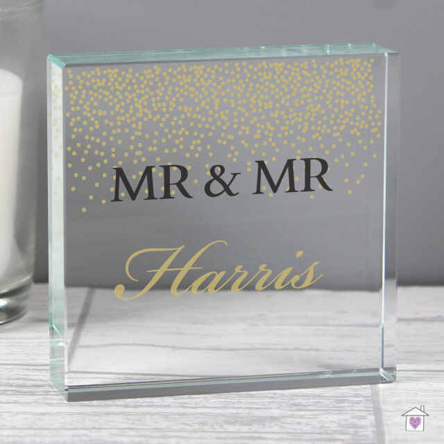 Personalised Gold Confetti Large Crystal Token - Image 3