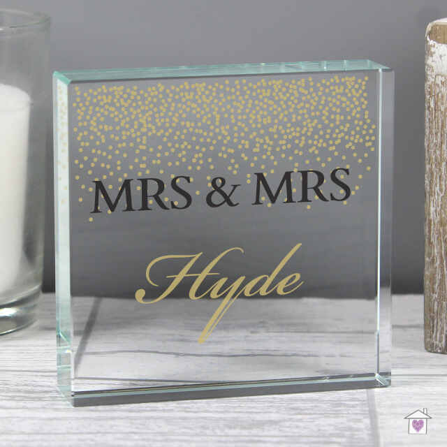 Personalised Gold Confetti Large Crystal Token - Image 4