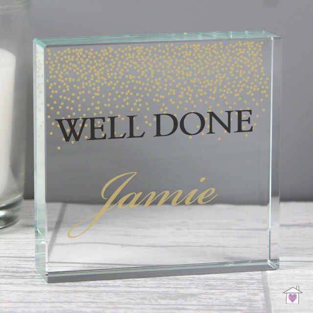 Personalised Gold Confetti Large Crystal Token - Image 7