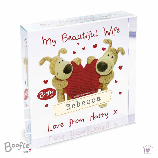 Personalised Boofle Shared Heart Large Crystal Token - Image 2