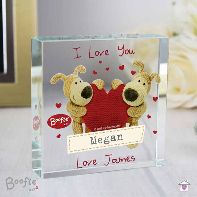 Personalised Boofle Shared Heart Large Crystal Token - Image 3