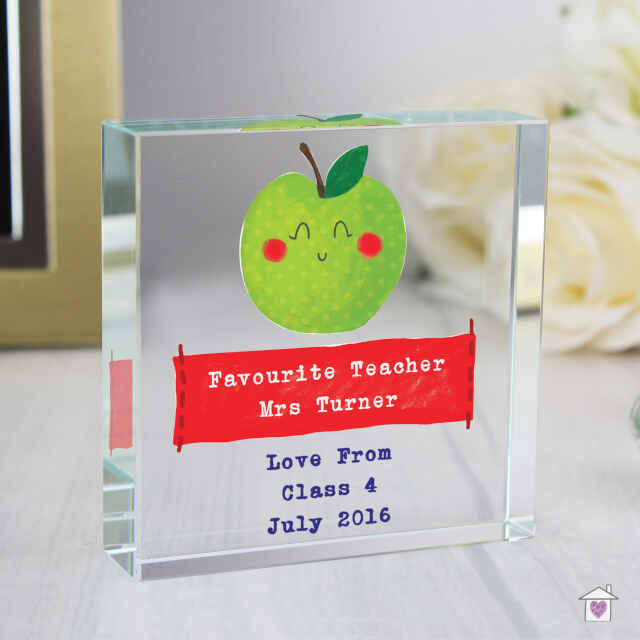 Personalised Apple for the Teacher Large Crystal Token - Image 5