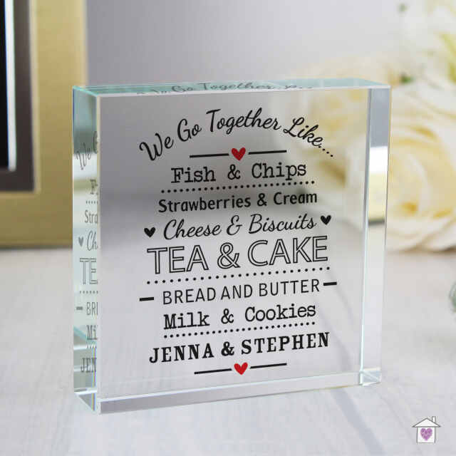 Personalised We Go Together Like... Large Crystal Token
