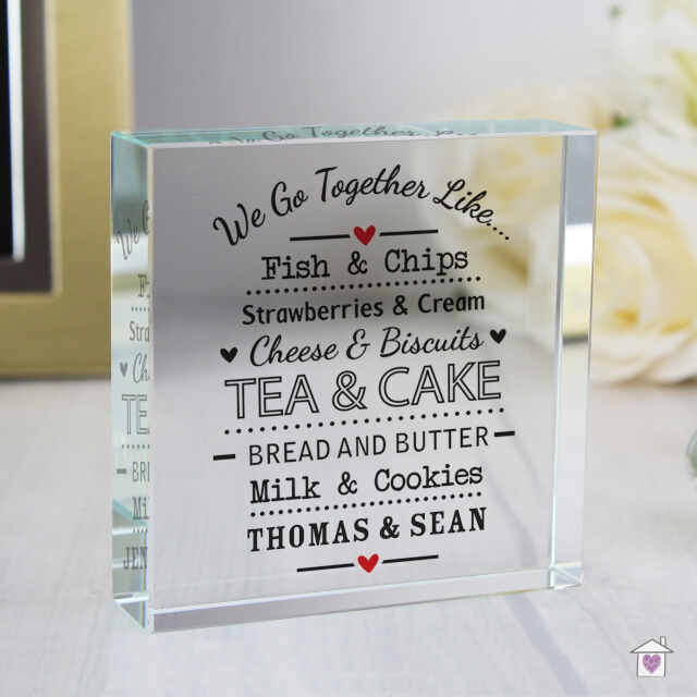 Personalised We Go Together Like... Large Crystal Token - Image 4