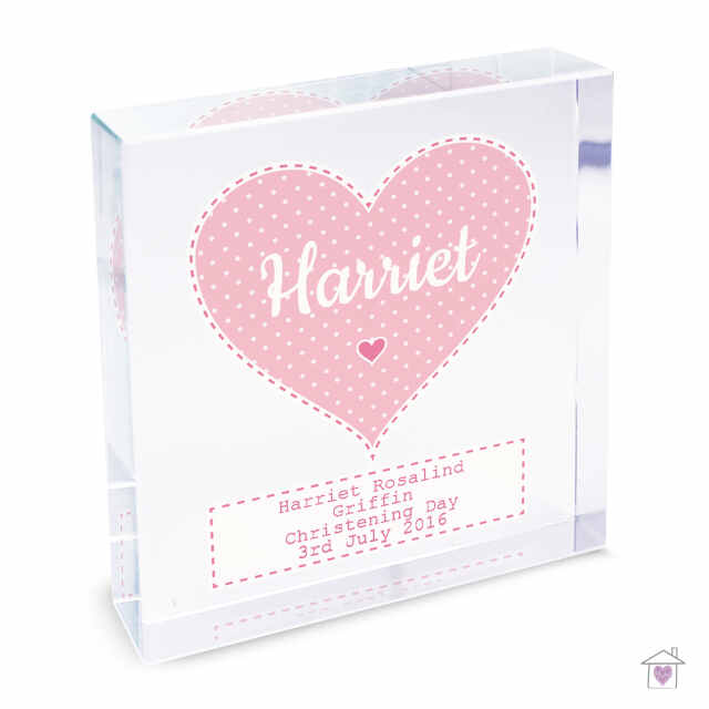 Personalised Stitch & Dot Baby Girl Large Crystal Token - Image 4