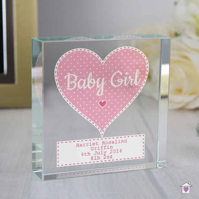 Personalised Stitch & Dot Baby Girl Large Crystal Token - Image 6
