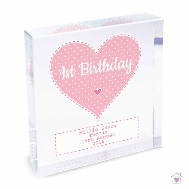 Personalised Stitch & Dot Baby Girl Large Crystal Token - Image 7