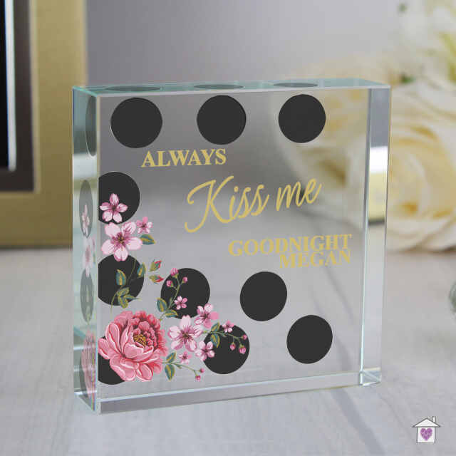 Personalised Floral Dot Large Crystal Token - Image 2