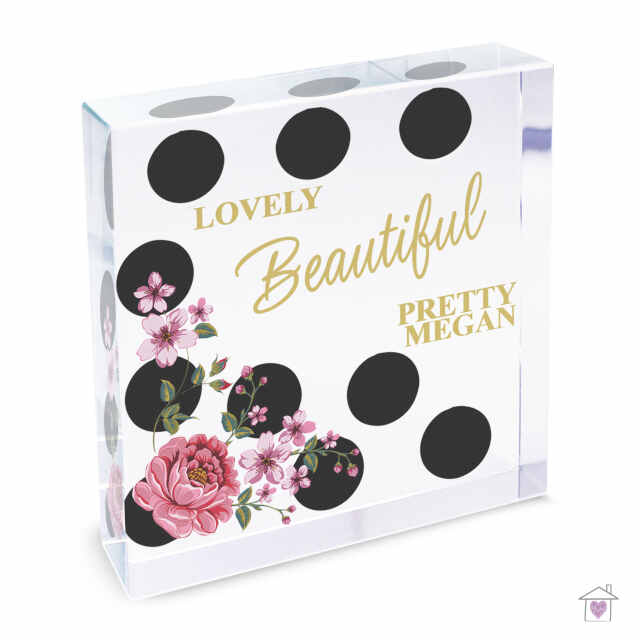 Personalised Floral Dot Large Crystal Token - Image 8