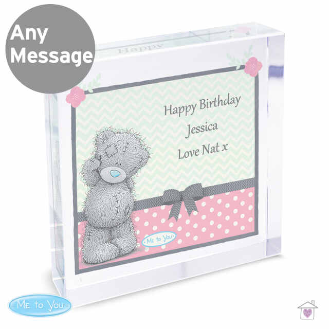 Personalised Me To You Pastel Polka Dot for Her Large Crystal Token - Image 6