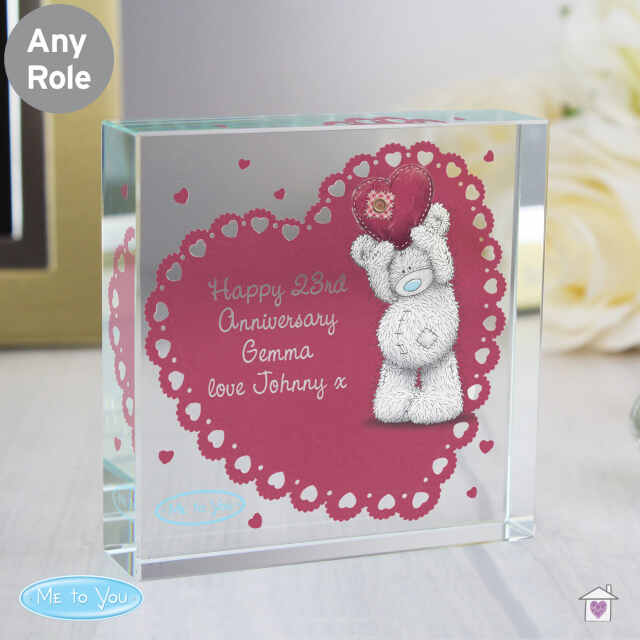 Personalised Me To You Heart Large Crystal Token - Image 2