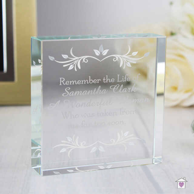 Personalised Sentiments Large Crystal Token - Image 2