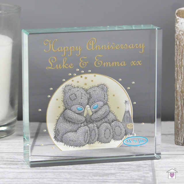 Personalised Me To You Gold Stars Large Crystal Token
