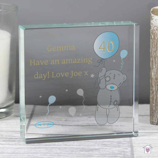 Personalised Me To You Balloon Large Crystal Token - Image 2
