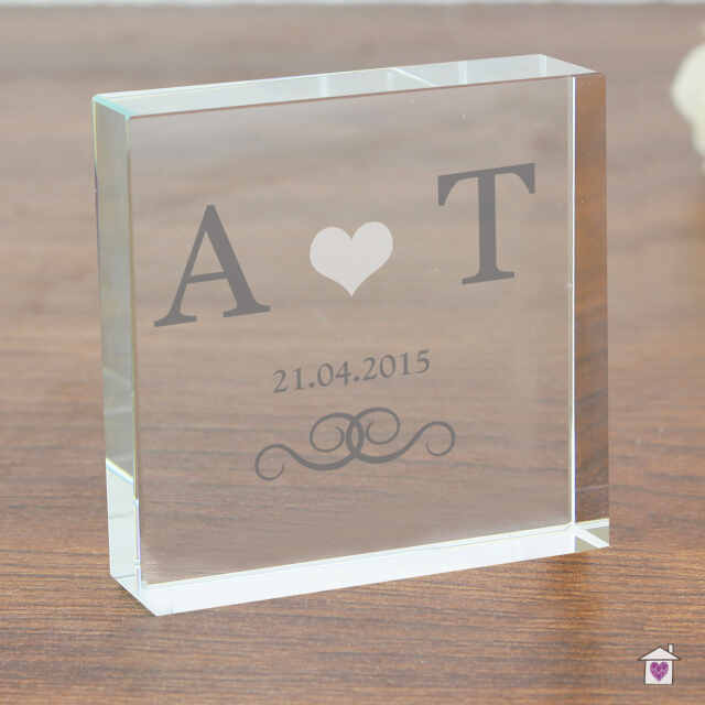Personalised Silver Monogram Large Crystal Token - Image 2
