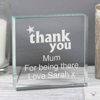 Personalised Thank you Large Crystal Token