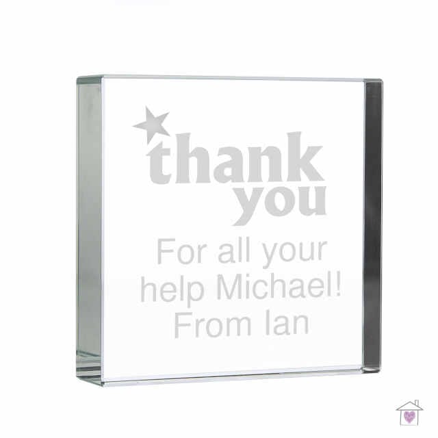Personalised Thank you Large Crystal Token - Image 2