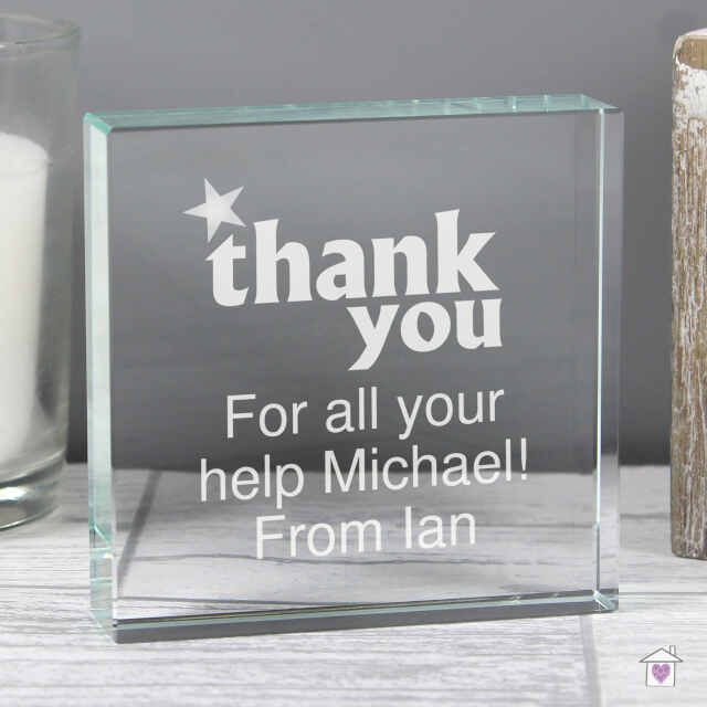 Personalised Thank you Large Crystal Token - Image 3