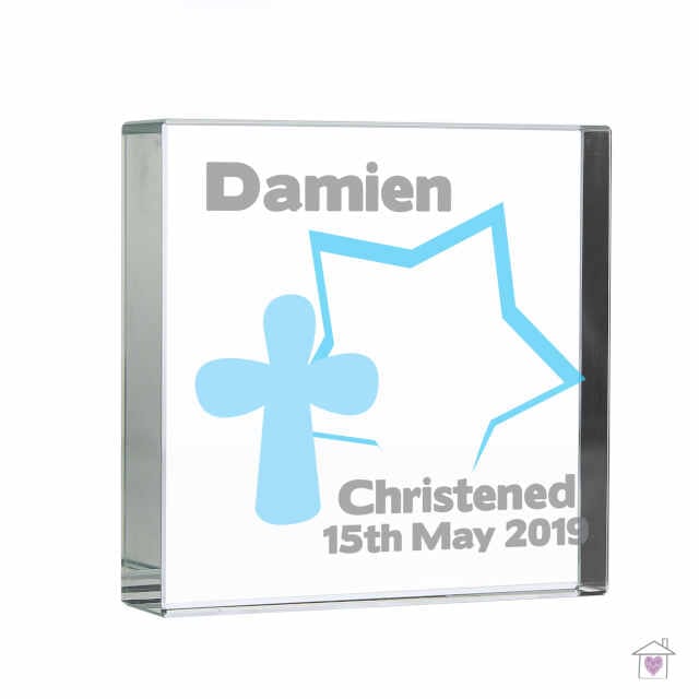 Personalised Star Cross Large Crystal Token - Image 2