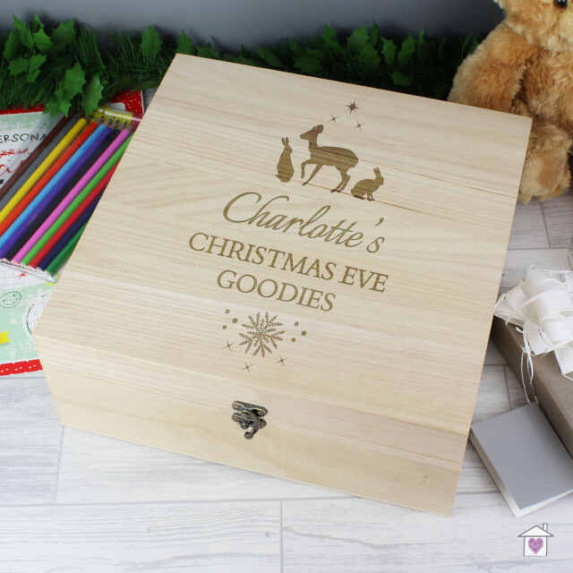 Personalised Festive Large Wooden Keepsake Box - Image 4