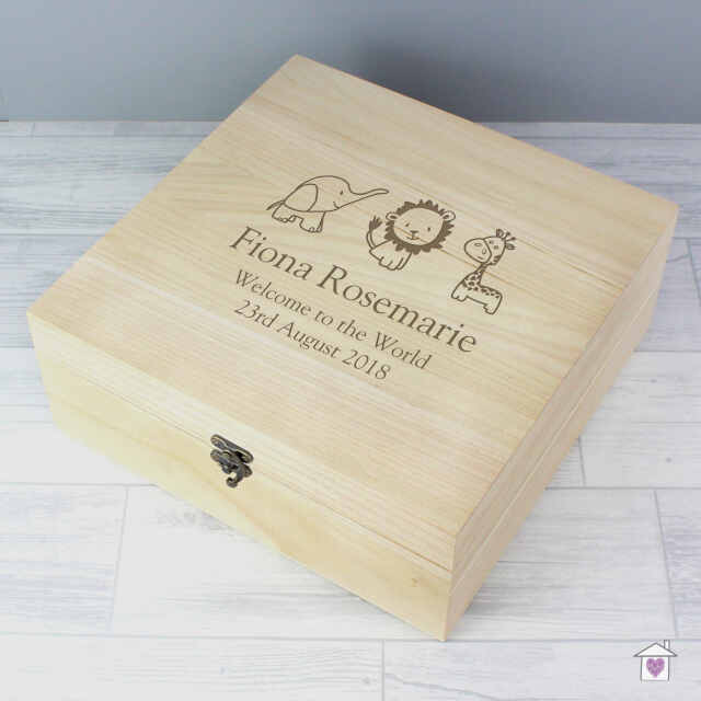 Personalised Hessian Friends Large Wooden Keepsake Box - Image 3