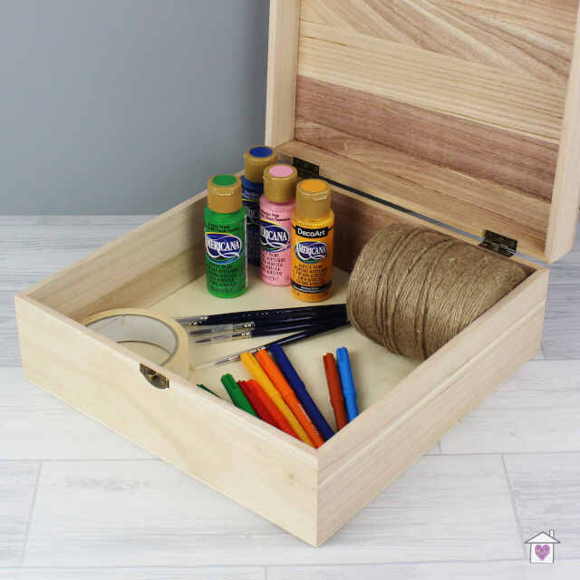 Personalised Floral Large Wooden Keepsake Box - Image 5