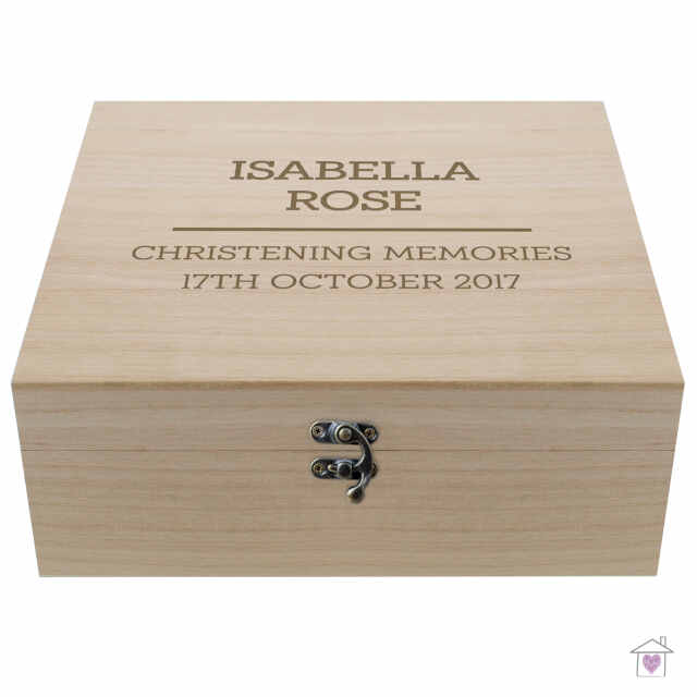Personalised Any Message Large Wooden Keepsake Box - Image 2
