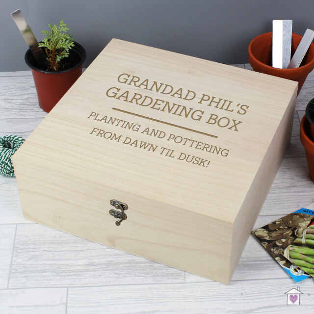 Personalised Any Message Large Wooden Keepsake Box - Image 3