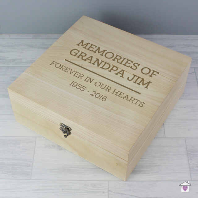 Personalised Any Message Large Wooden Keepsake Box - Image 4