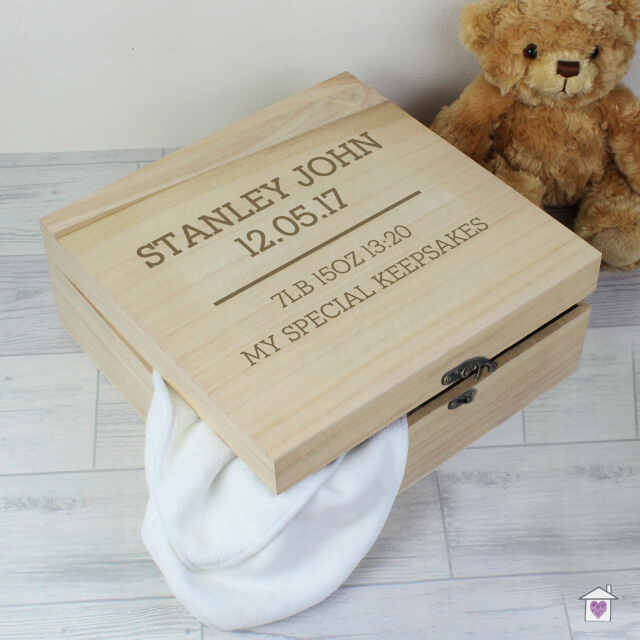 Personalised Any Message Large Wooden Keepsake Box - Image 6