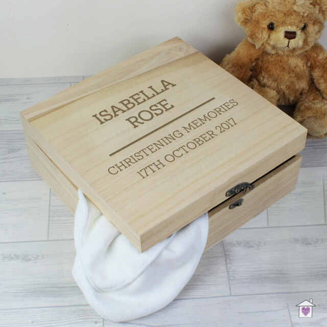 Personalised Any Message Large Wooden Keepsake Box - Image 8