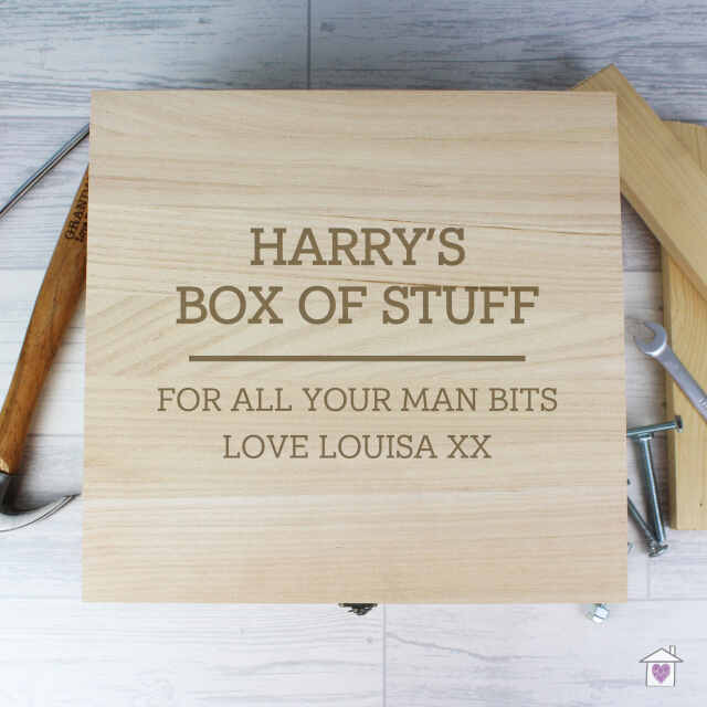Personalised Any Message Large Wooden Keepsake Box - Image 10