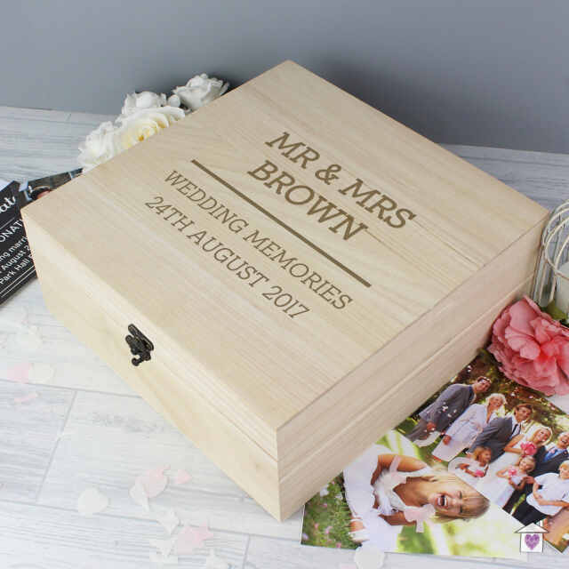 Personalised Any Message Large Wooden Keepsake Box - Image 11