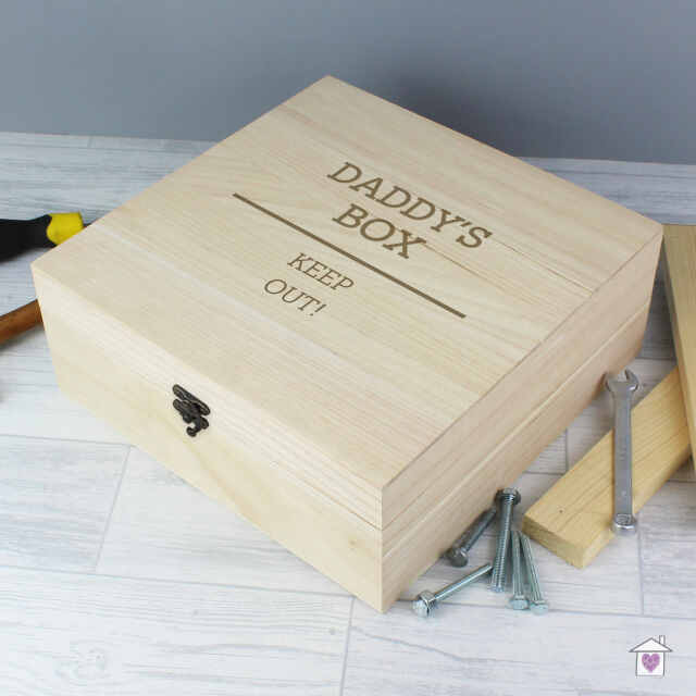 Personalised Any Message Large Wooden Keepsake Box - Image 12