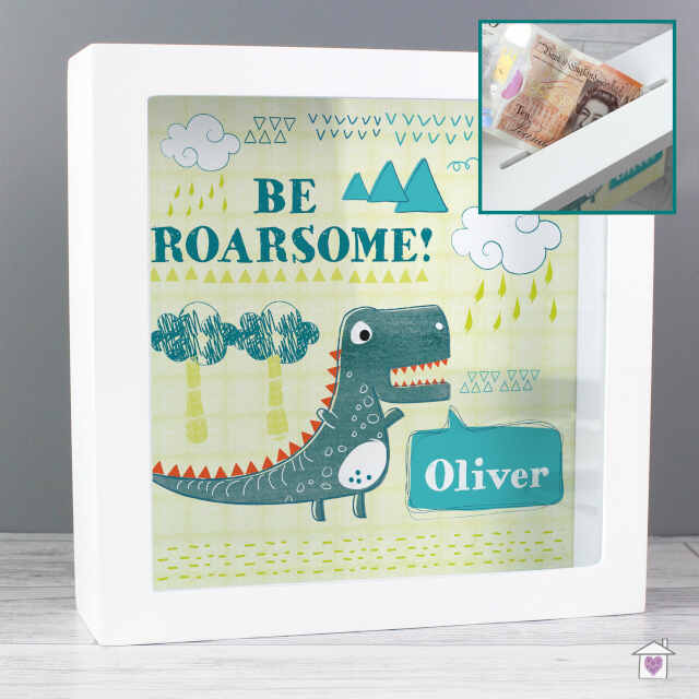 Personalised Dinosaur Fund and Keepsake Box - Image 7