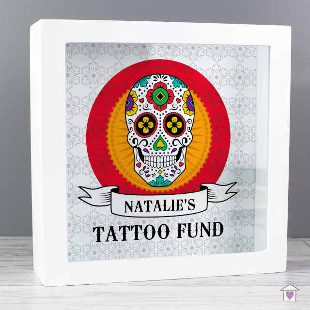 Personalised Sugar Skull Tattoo Fund and Keepsake Box - Image 7