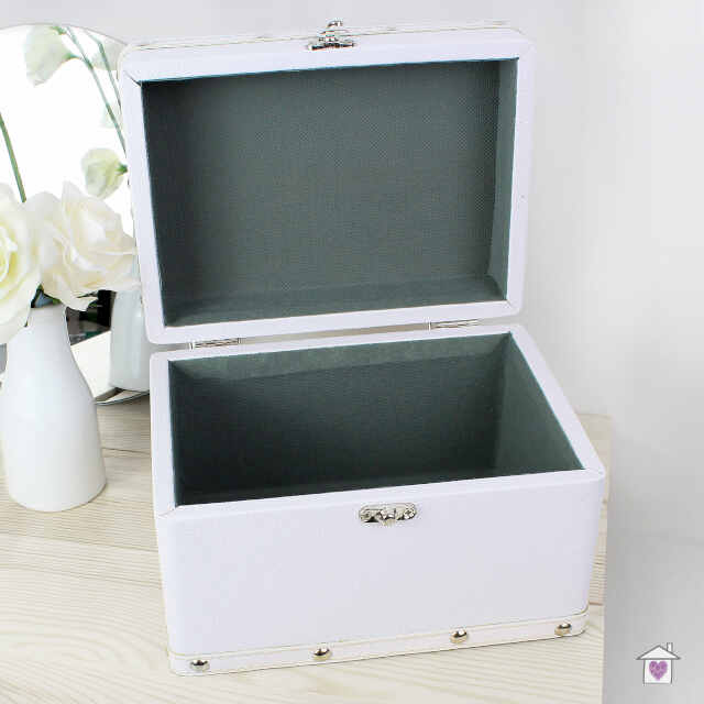 Personalised Noah's Ark White Leatherette Keepsake Box - Image 6