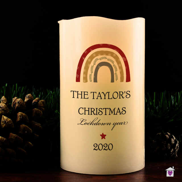 Personalised Christmas Lockdown LED Candle
