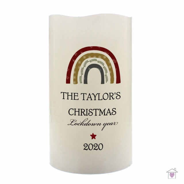 Personalised Christmas Lockdown LED Candle - Image 2