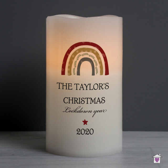 Personalised Christmas Lockdown LED Candle - Image 3