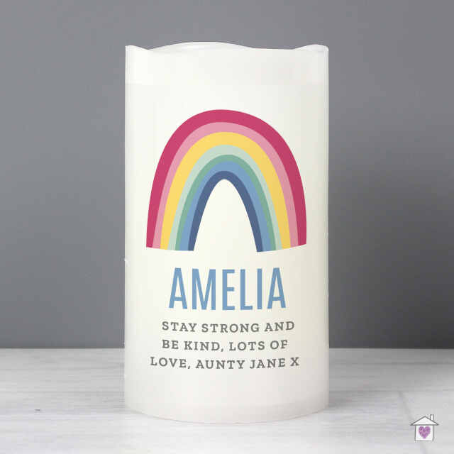 Personalised Rainbow LED Candle - Image 4