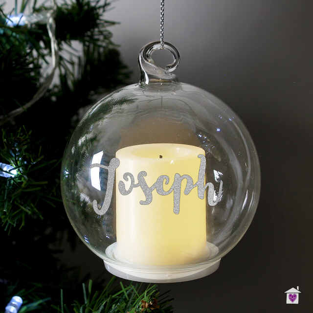 Personalised Christmas LED Candle Bauble - Image 3