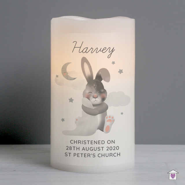 Personalised Baby Bunny LED Candle - Image 5