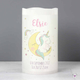 Personalised Baby Unicorn Nightlight LED Candle